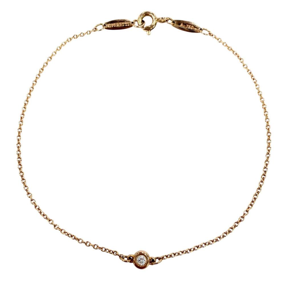 TIFFANY Gold Diamond Charm Bracelet